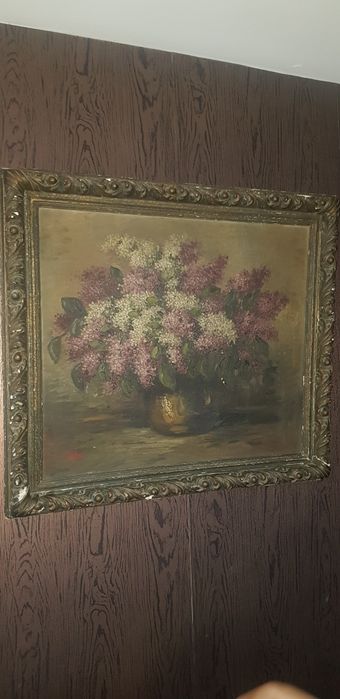 Tablou vechi pictura in cutit