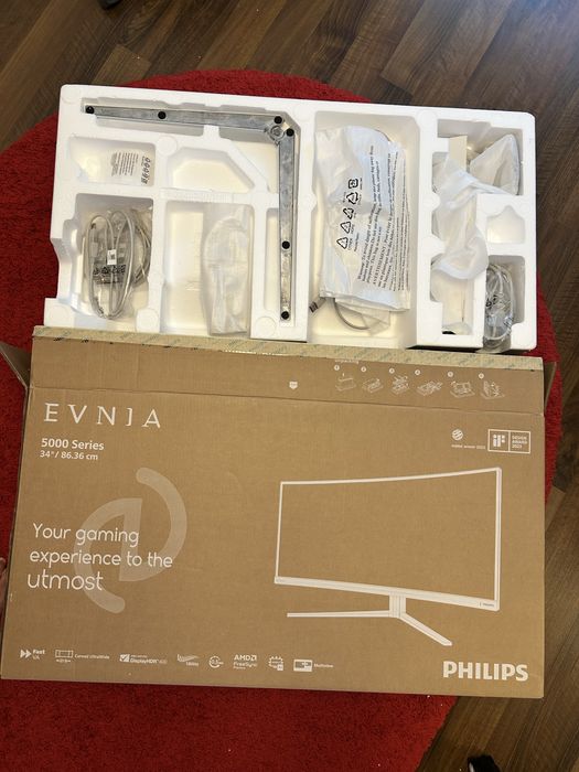 Monitor Gaming Philips Evnia 34" 180Hz 3440x1440p