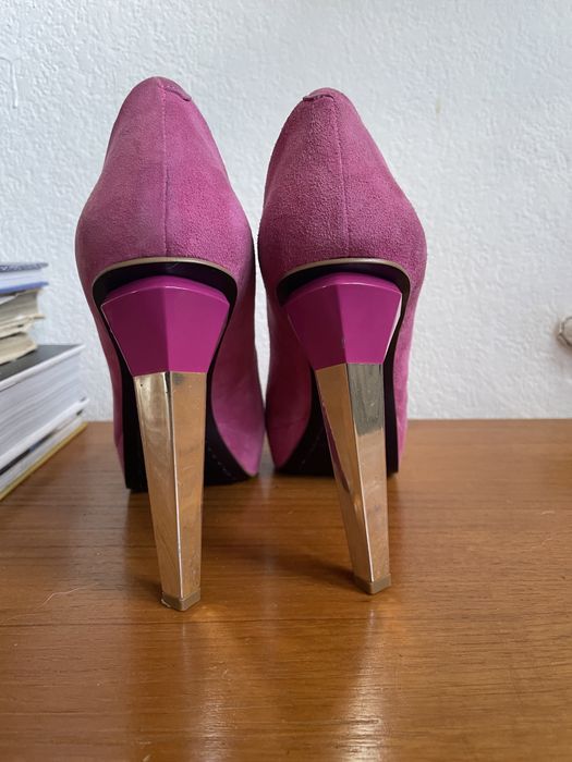 Розови обувки от естествен велур Rachel Roy