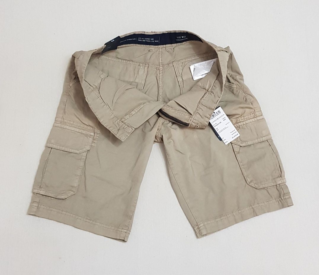 Pantaloni scurți cargo CASA MODA Noi ptr bărbați, 100% bumbac, Nr 33 M