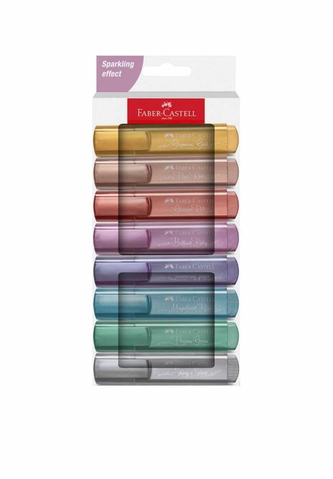 Textmarker – set metalizat, 8 bucăți