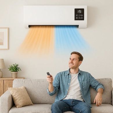 Климатик 2 в 1 Студено/Топло, от 16°C до 32°C, 1800 W, с дистанционно