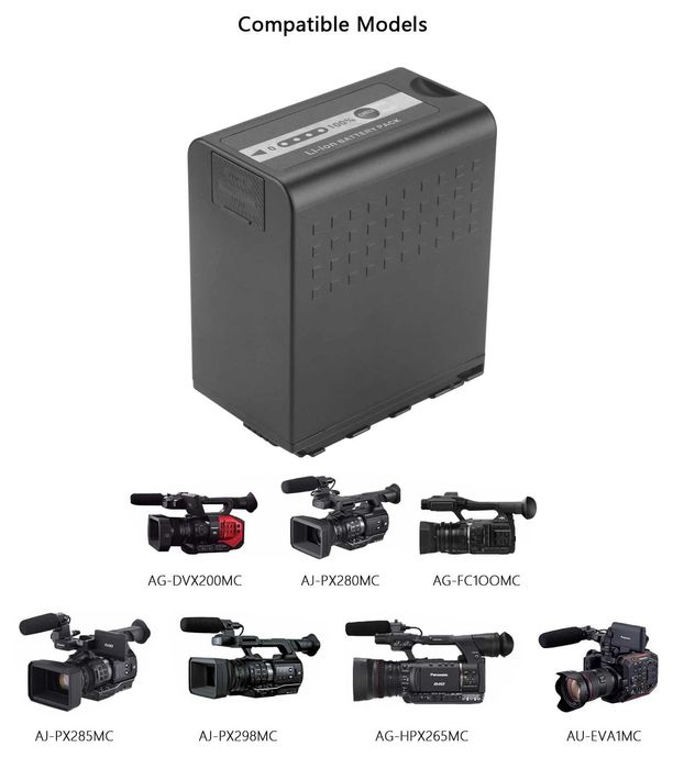 10500mAh батерия AG-VBR89G / AG-VBR118 с индикация за заряд и Type-C