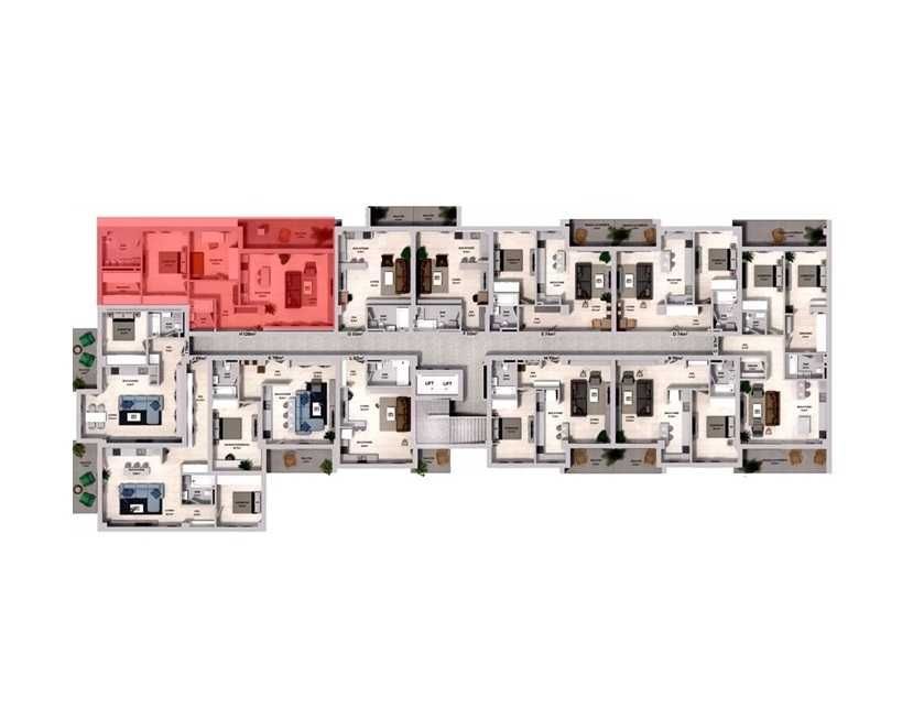 Ultimul apartament | 3 camere, spațios în Residence5 | Finalizat