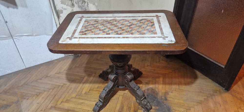 Bufet comoda antic vechi 1940 masa marmura extensibila palisandru