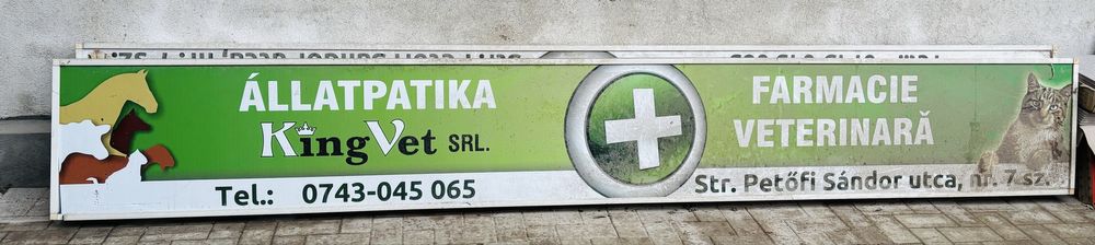 Placă firmă 3 metri cu iluminare