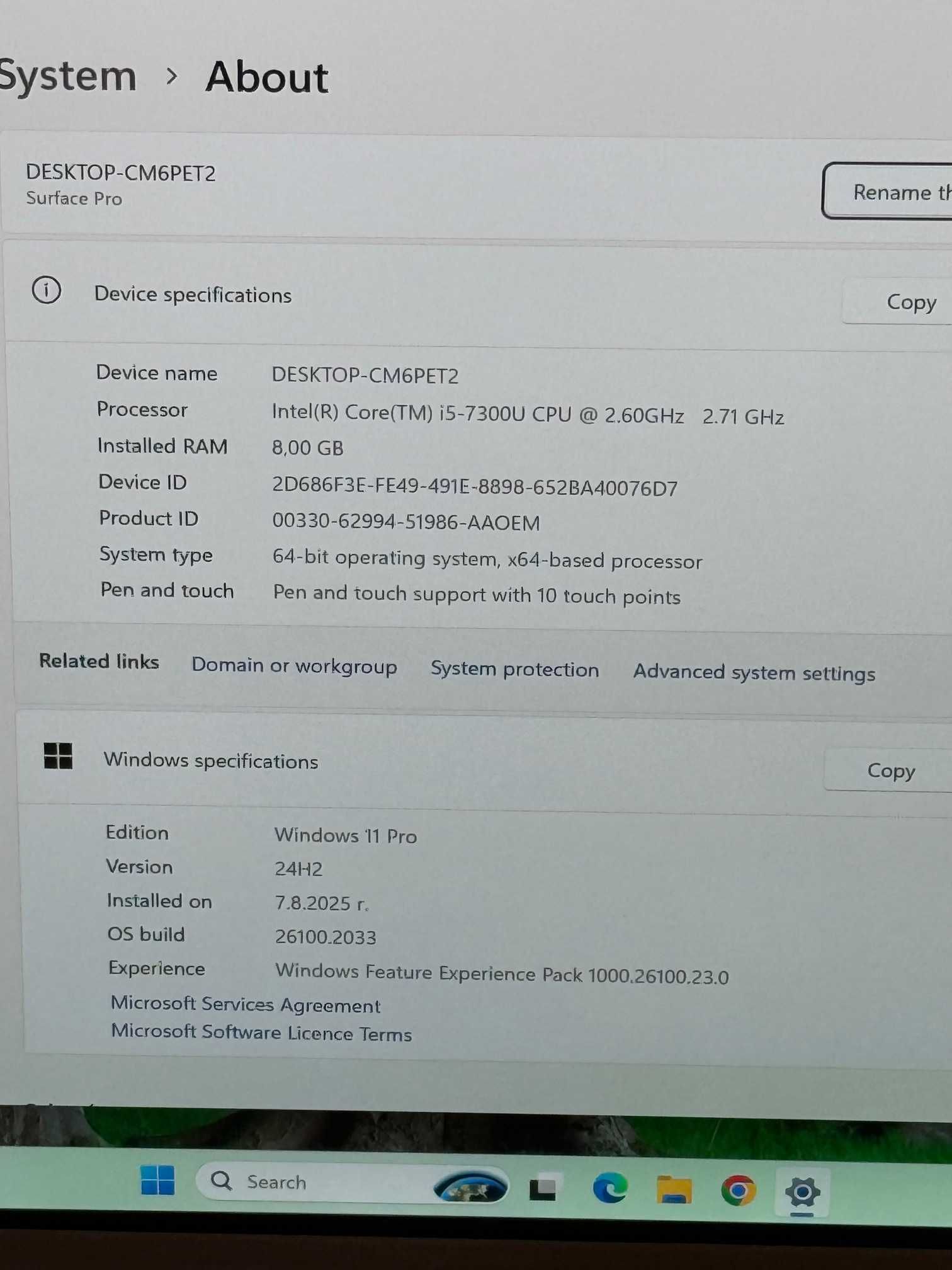 Microsoft Surface Pro 5 i5 7th/8RAM/256SSD