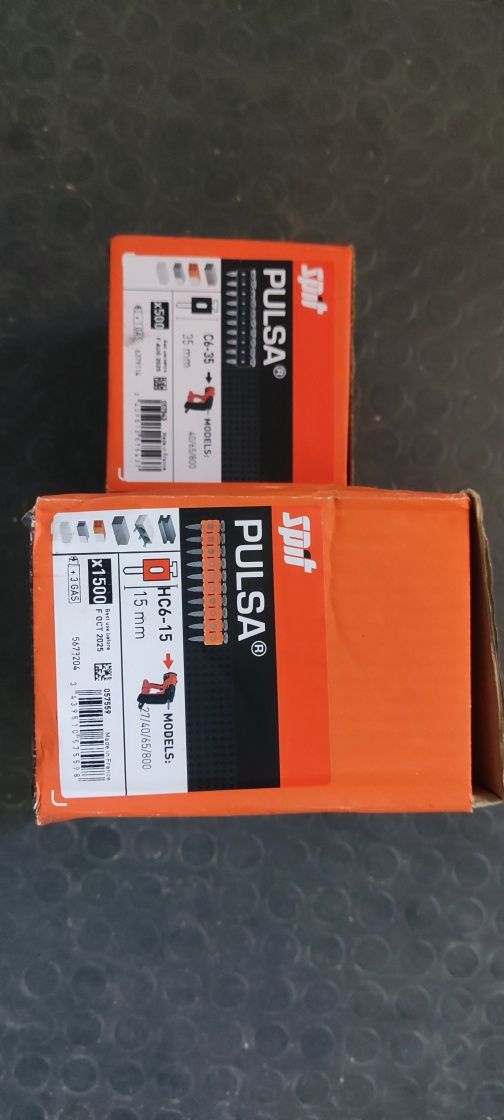 Пирони за  Spit Pulsa 15mm.,35mm.Бургий SDS за бетон 6и8,винтове 25мм.