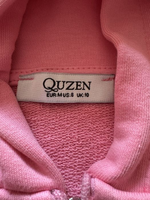 Розов спортен комплект с широки крачоли