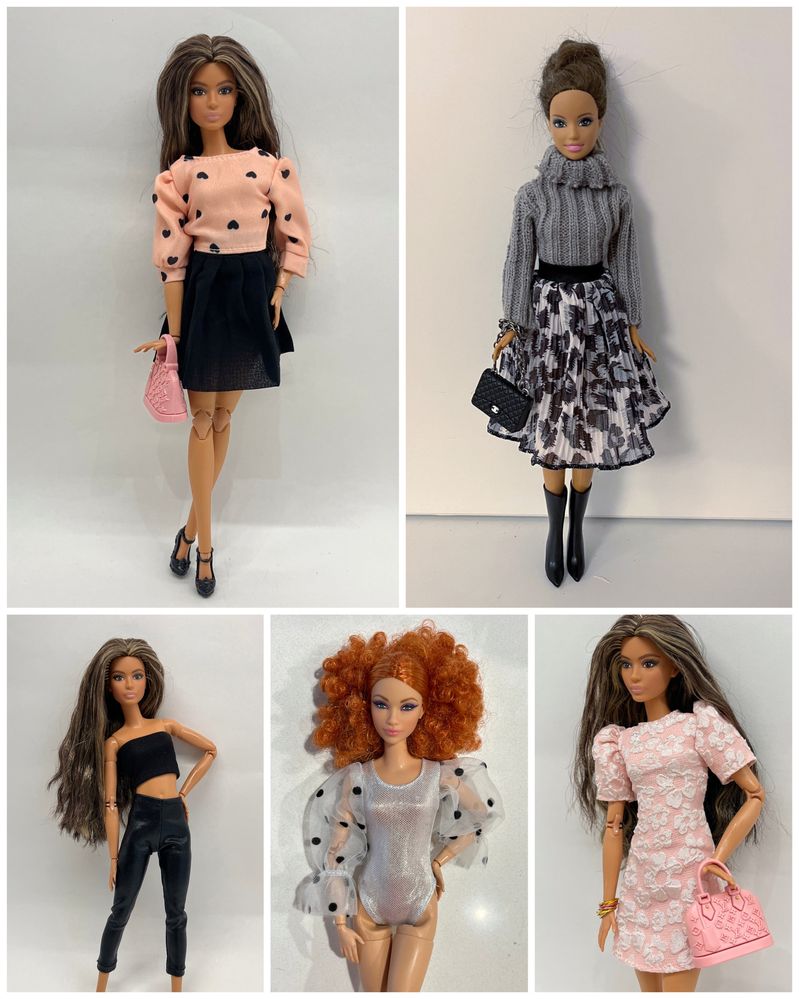 Лот комплект нови модни дрехи и аксесоари за кукла Барби Barbie