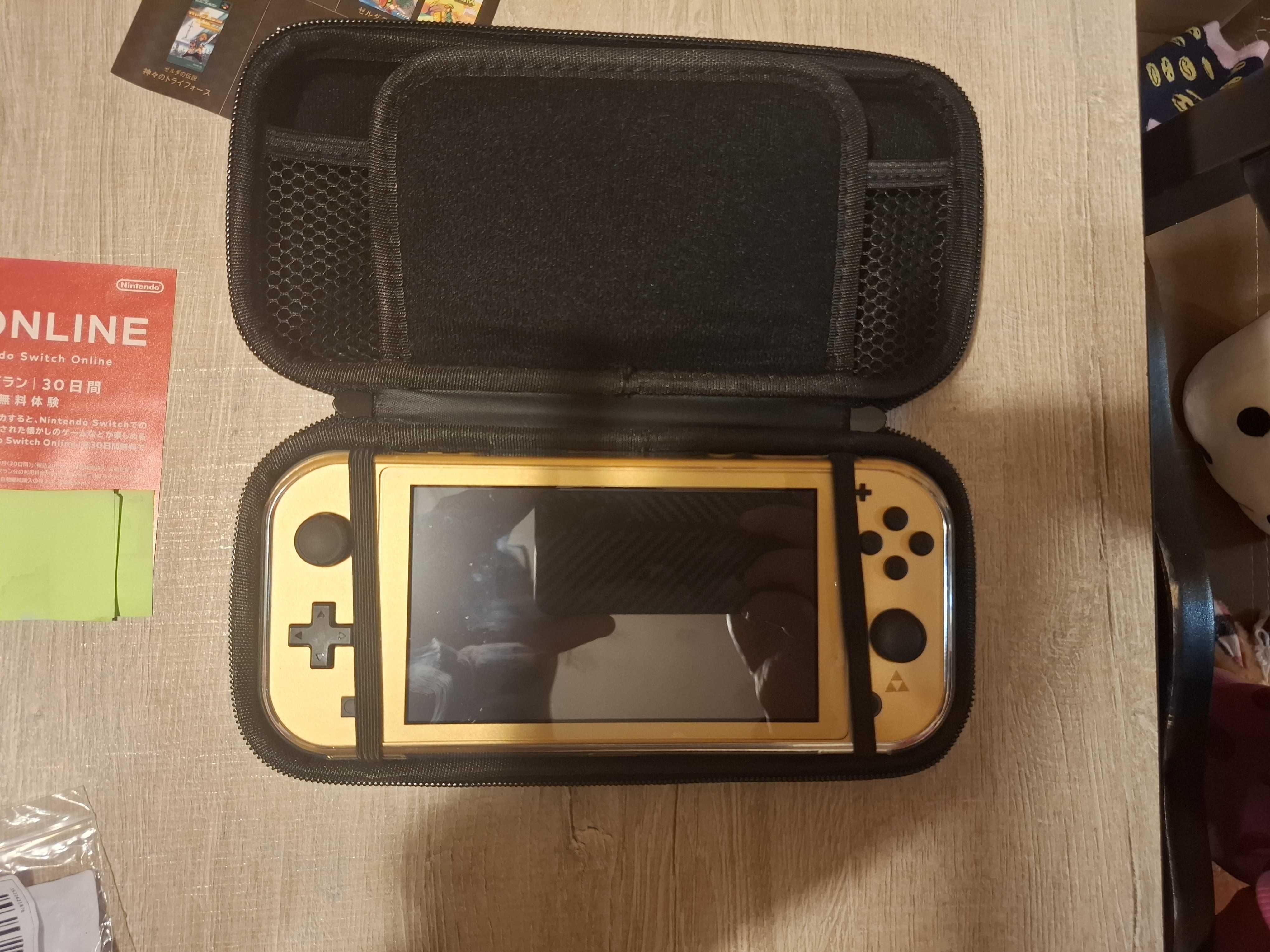 Nintendo Switch Lite Hyrule Edit.+1 год.Online абонамент, кейс, калъф.