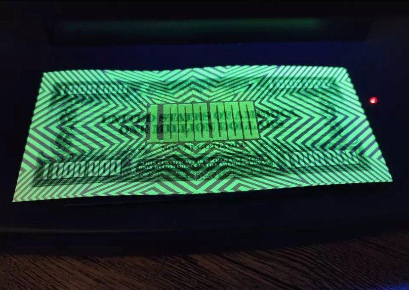 1 Milion Dolari SUA bancnota colectie numar serie unic holograma UV