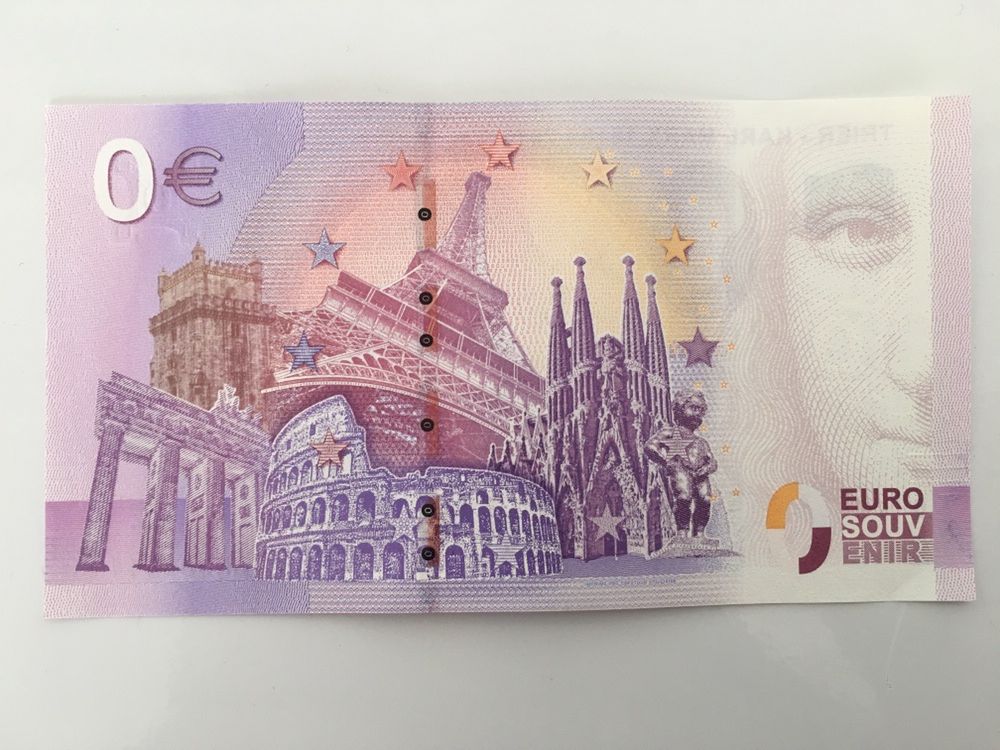 Сувенирная банкнота 0 евро