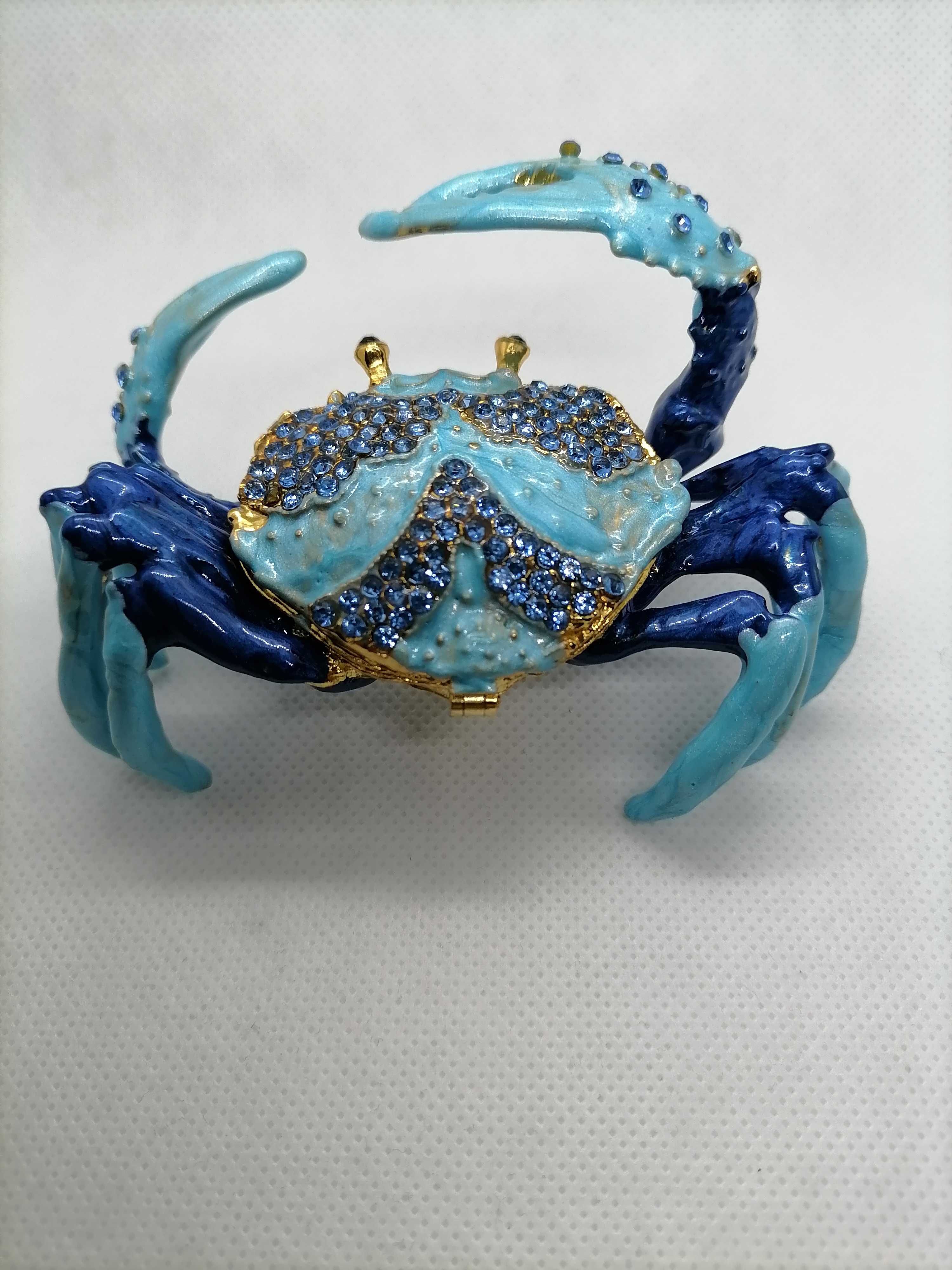 Cutie Bijuterii Crab Albastru Crab - Cristale + Metal