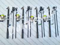 Set 4 Lansete 3m cu 4 Mulinete LC540 si fir+4 avertizori tije swingere