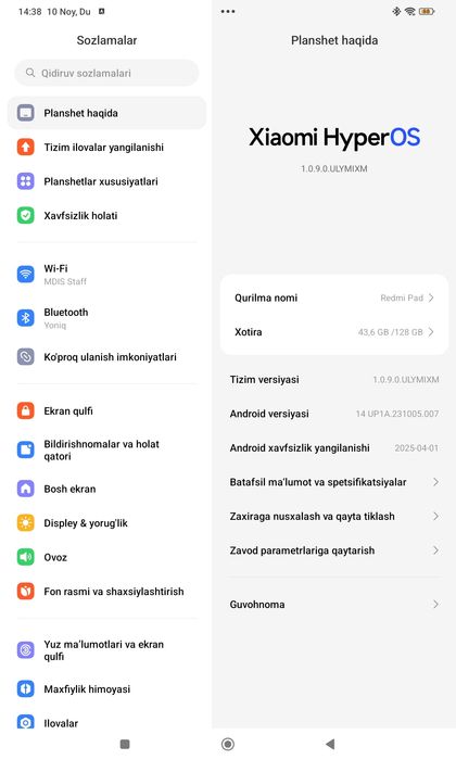 Redmi pad 10.6 dyumli