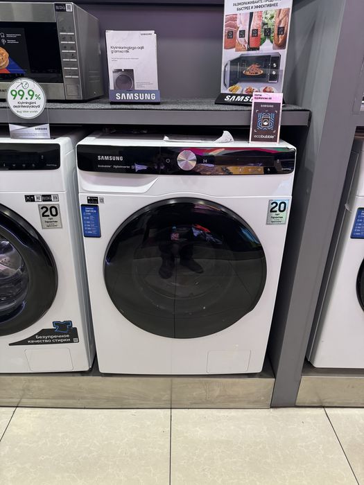 Стиральная машина SAMSUNG 8 кг WW80AG6L28BELD AI Inverter EcoBubble
