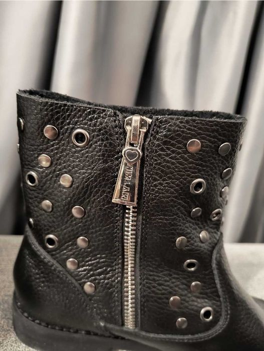 Ghete biker brand Twinset, piele interior/exterior, marimea 35