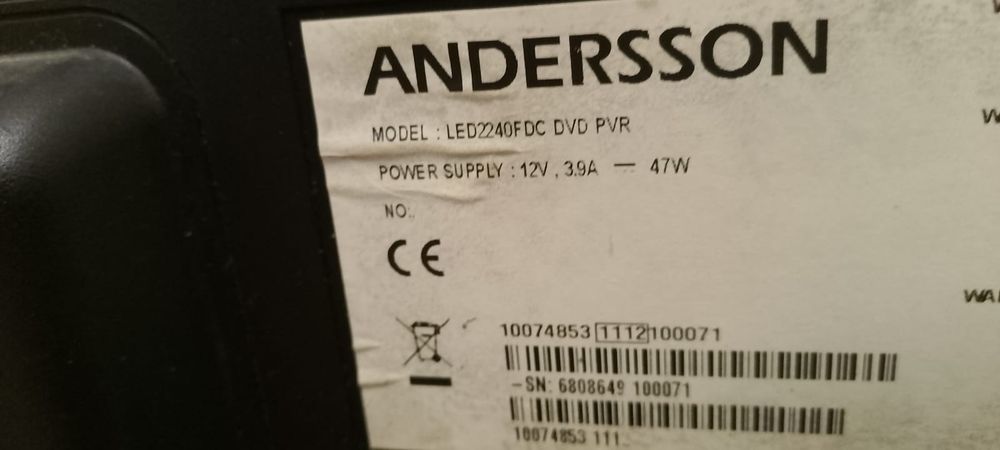Led tv andersson 55cm mic (22 inchi)