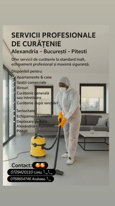 Servicii profesionale, impecabile de curățenie