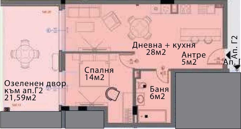 Продава се Двустаен апартамент в София, Модерно предградие - 75 кв.м за 1300 €/кв.м - Снимка #1