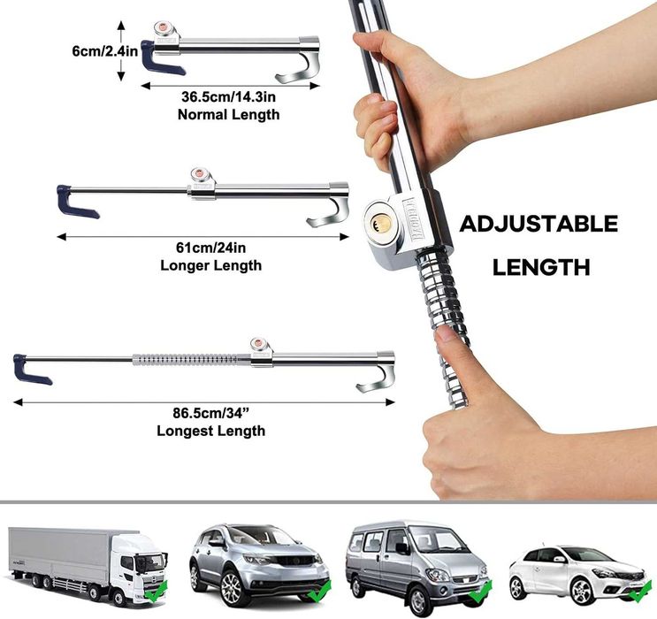 Blocare Volan Antifurt, Telescopic, Inox, 36-82cm, REDUS de la 459RON