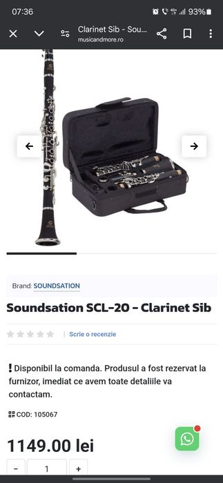Vând urgent clarinet