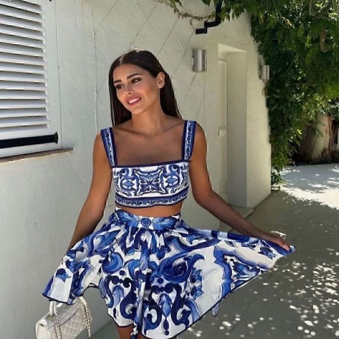 Летен сет от 2 части - топ и пола