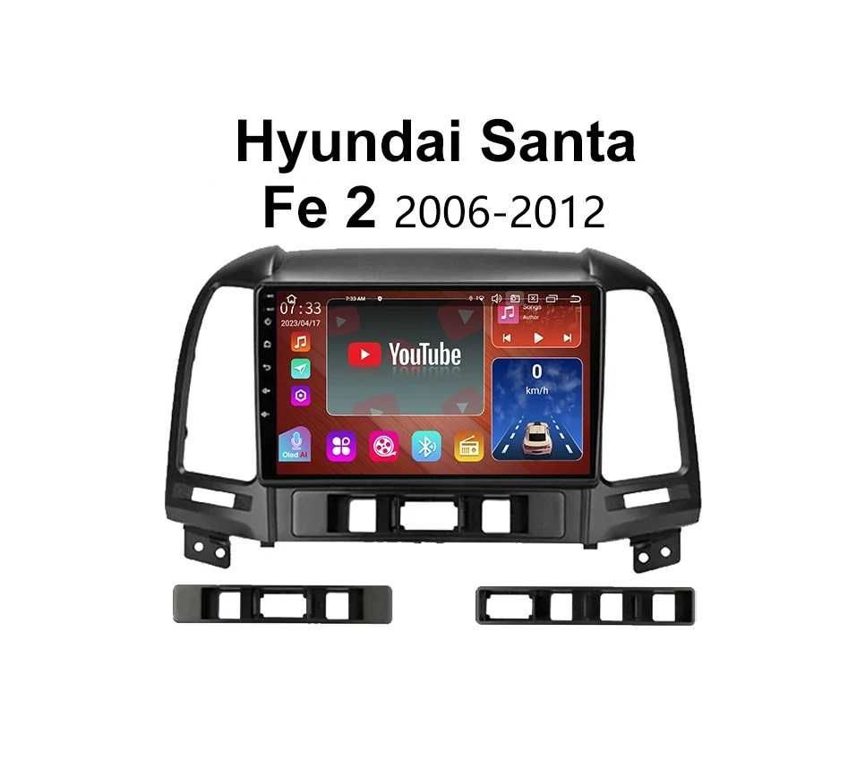 Navigatie GPS Android 13 Hyundai Santa Fe 2 - QLed,Wi-FI,DSP,CarPlay