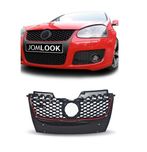 Grila GTI VW GOLF 5 fagure cu loc emblema - negru / rosu