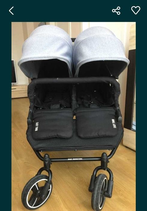 Количка за близнаци Baby monsters easy twen!