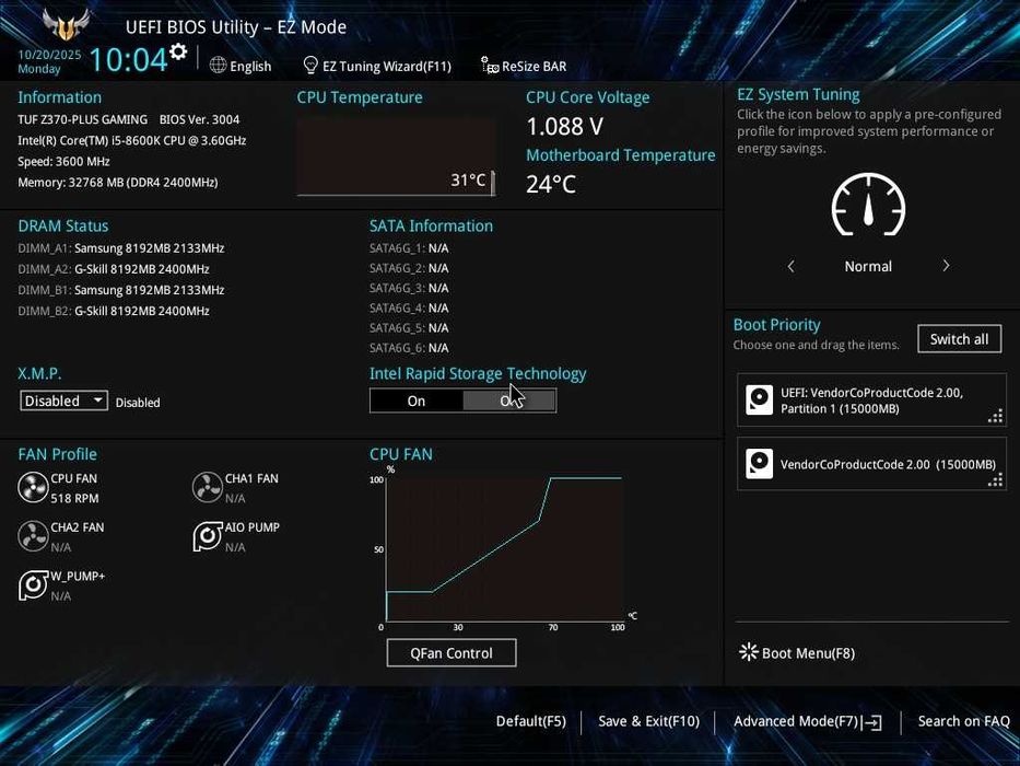 Дъно Дънна платка Asus TUF Z370-PLUS GAMING 1151 DDR4 OVERCLOCK