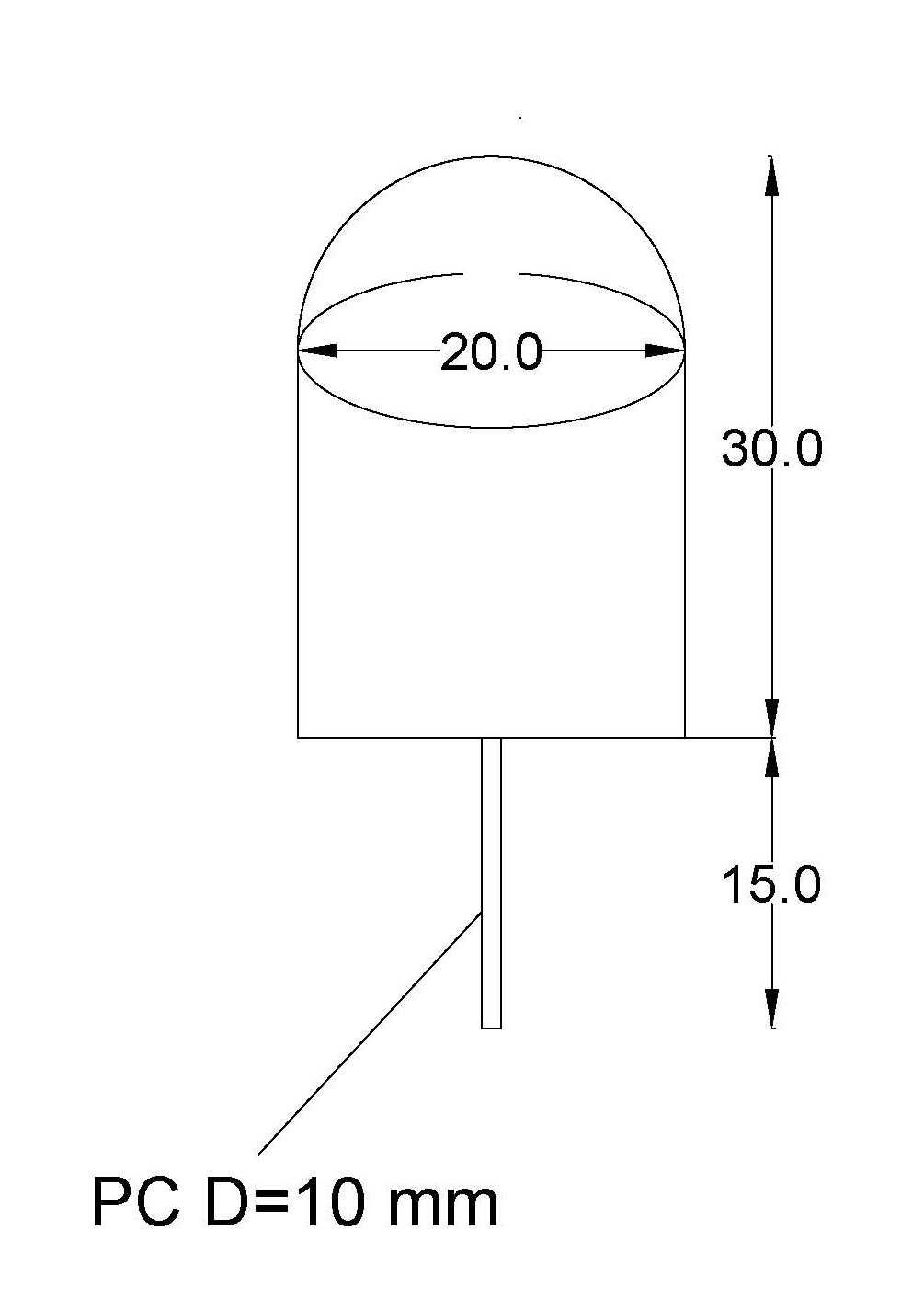 Bolard - delimitator din beton cu Ø 20 / H 30 cm, ALTE dim. la comanda