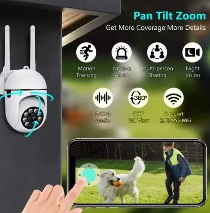 Cameră de securitat cu viziune nocturnă Audio bidirecțional