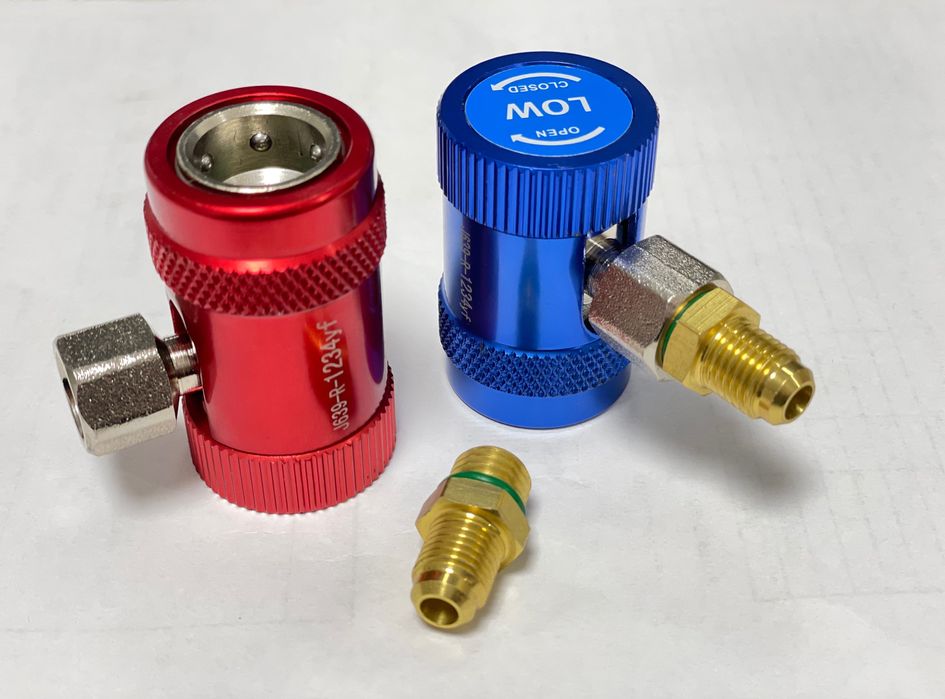Adaptor pentru freon R410a 5/16" - 1/4" set cuple rapide 134а 1234yf