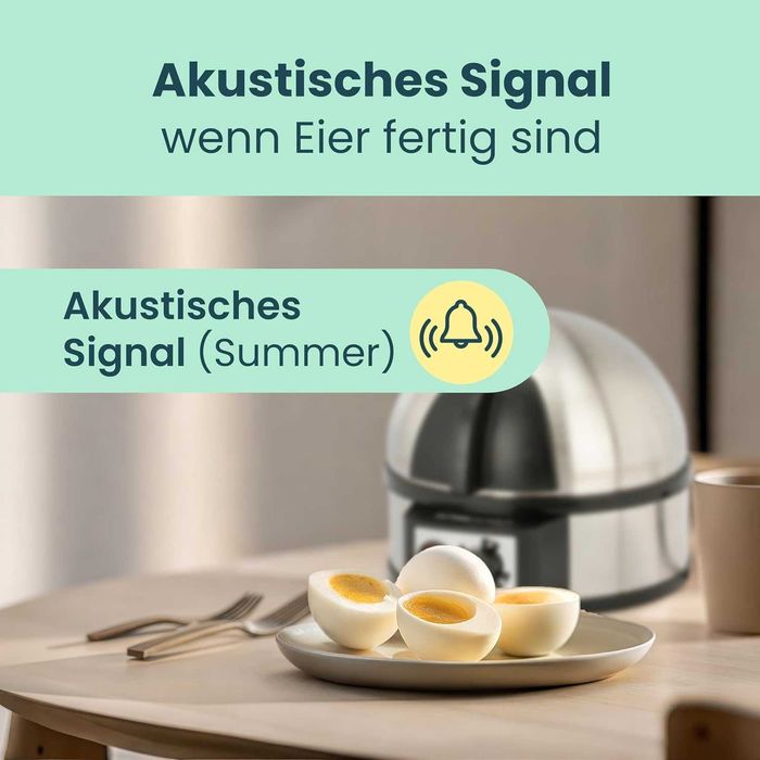 Яйцеварка Clatronic Egg Boiler,  капацитет 7 яйца, 3 програми