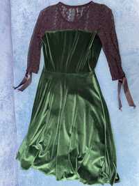 Rochie eleganta verde smarald