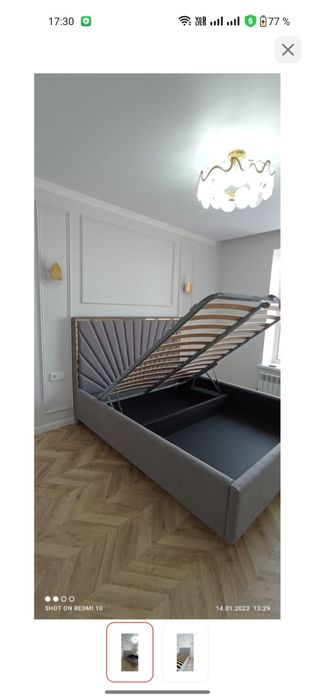 Кровать с матрасом с подьёмным миханизмом