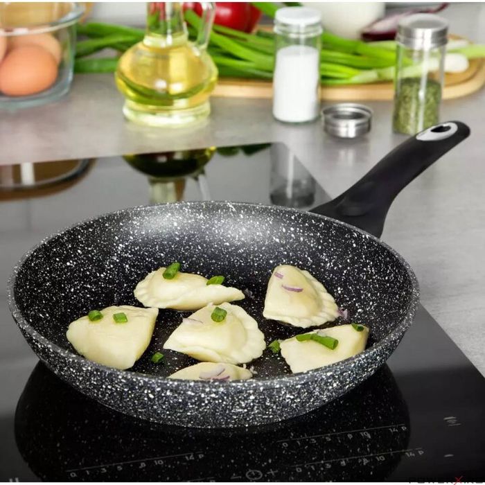 Tigaie din aluminiu, marmorata, gri, 28cm Klausberg