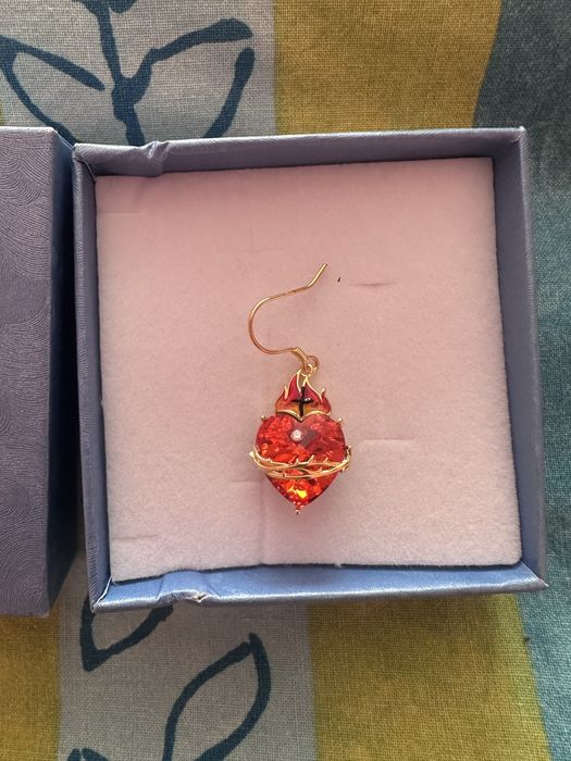 Сребърни обеци сърце