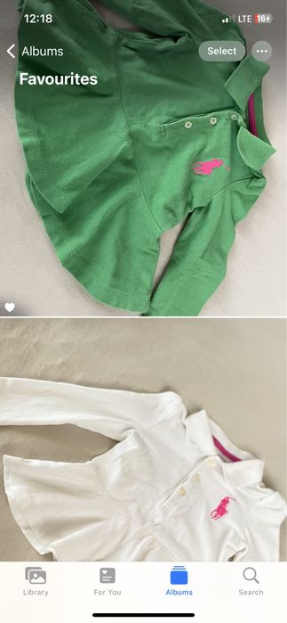 Bluze fetita ralph lauren 12-24 luni