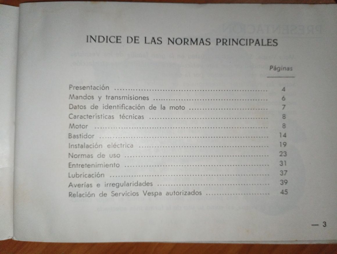 Manual componente vespa 150s 1964