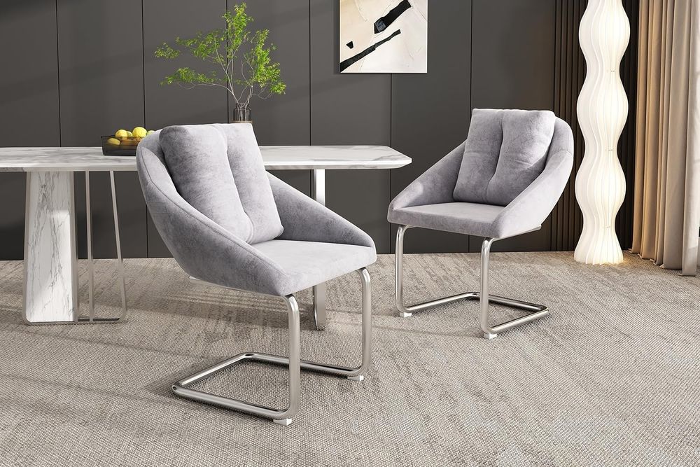 NOU Set 2 scaune moderne, gri