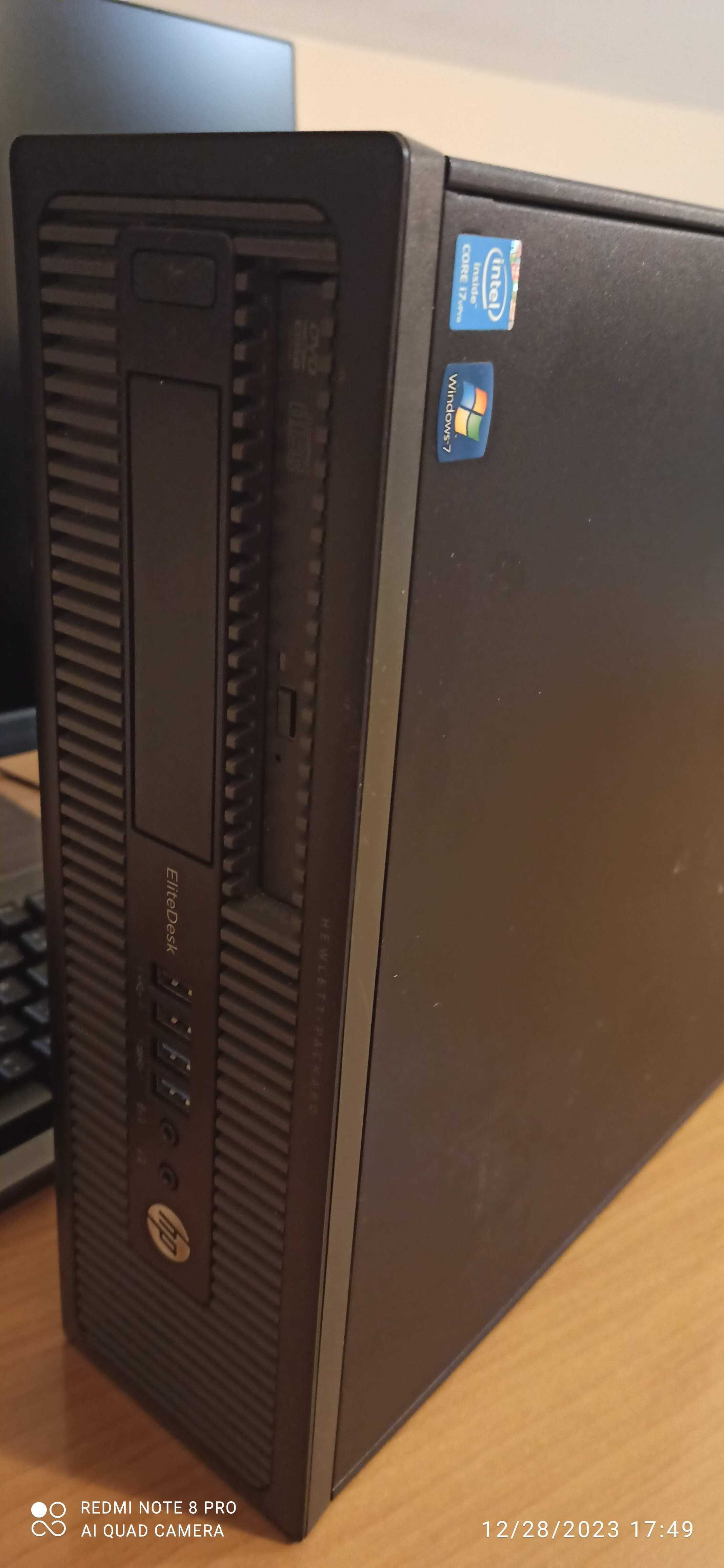 Компютър HP EliteDesk 800, Core i7, 3.6 GHz, 8GB DDR, 512 GB SSD Nvme