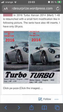 Surprize Turbo Mert (Kervan) 2014 si 2016- schimb