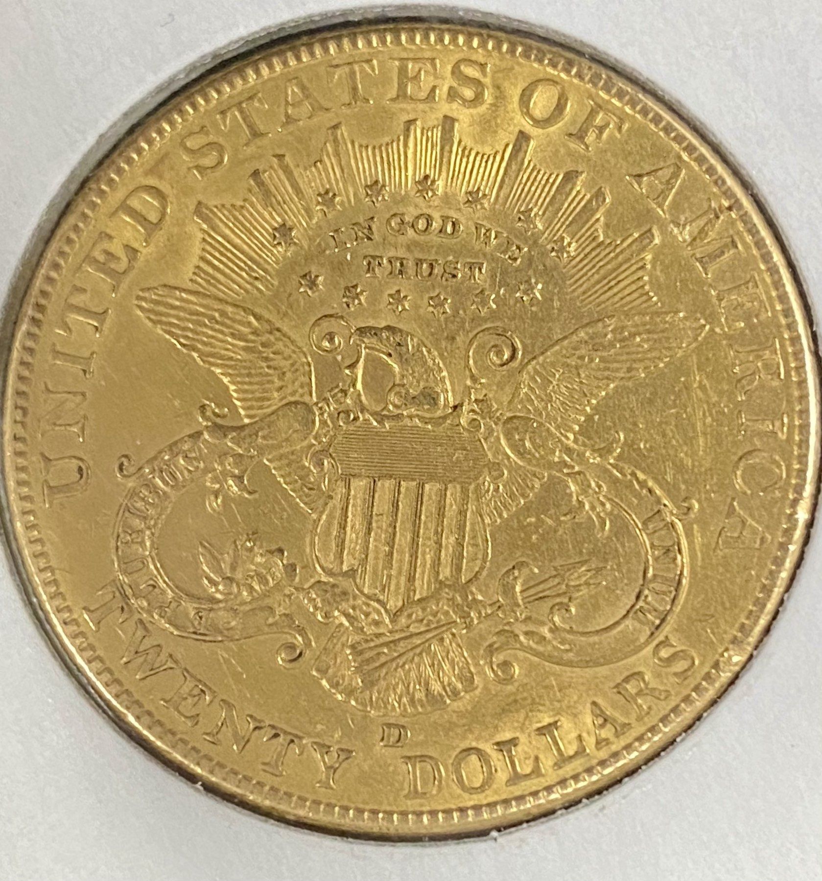 Златна монета 20 Долара 1907  D, злато