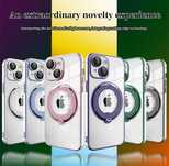 Husa silicon Luxury Magsafe cu inel metalic pentru iPhone 15