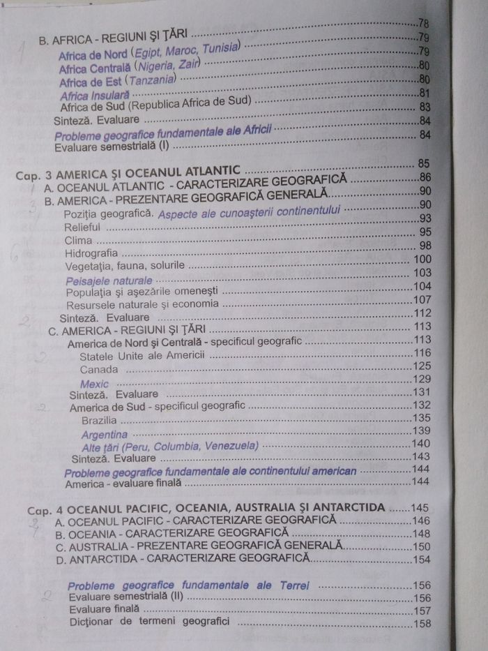 Carte / manual geografie clasa a VI- a clasa a VII- a