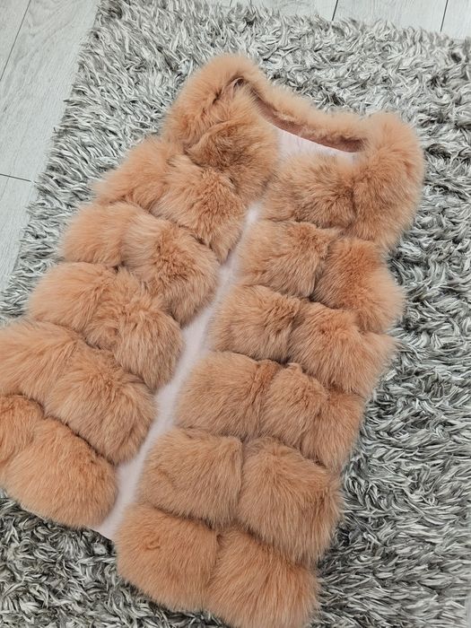 Елек от лисица естествен пух