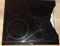Стъклокерамичен плот Gorenje, функциониращ, със счупено стъкло,